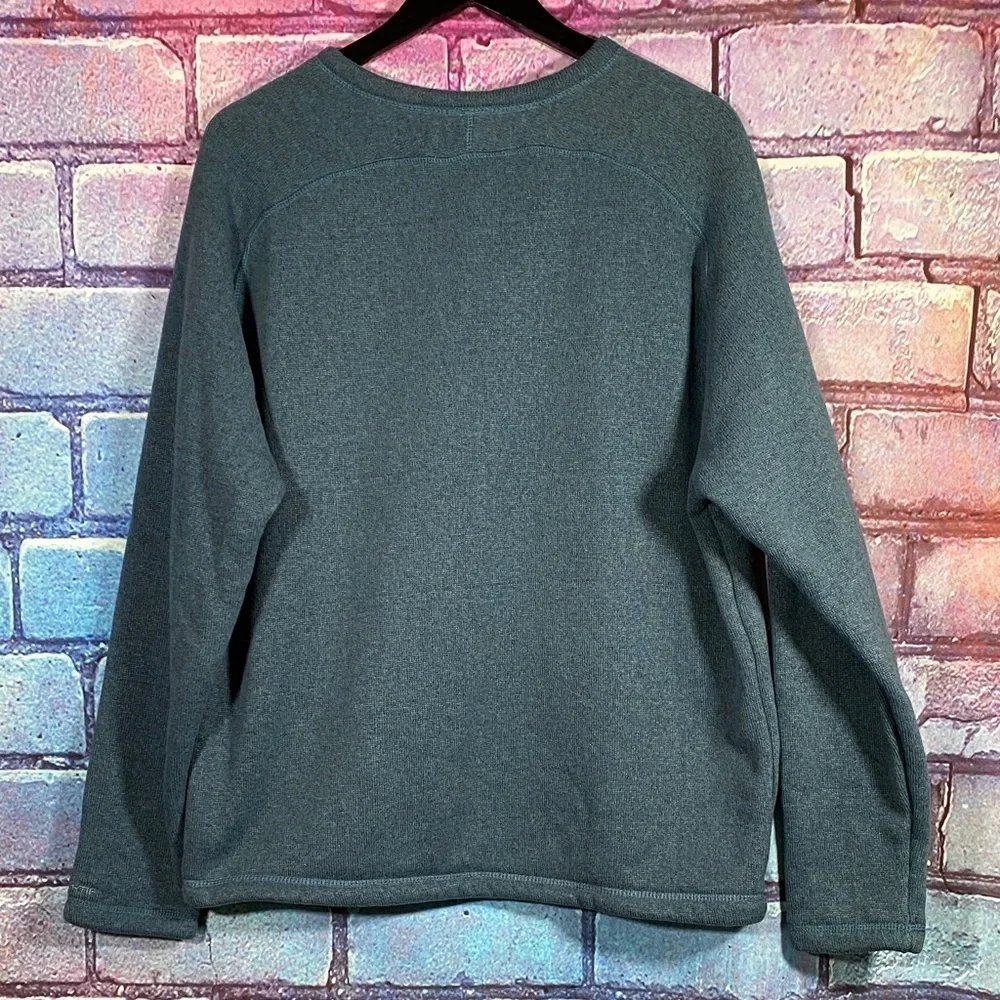 Sportif USA Large Blue V-Neck Pullover Sweater Fleece Lined Warm Winter Casual